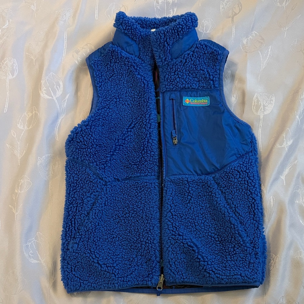 Columbia Kids Reversible Blue Fleece Vest